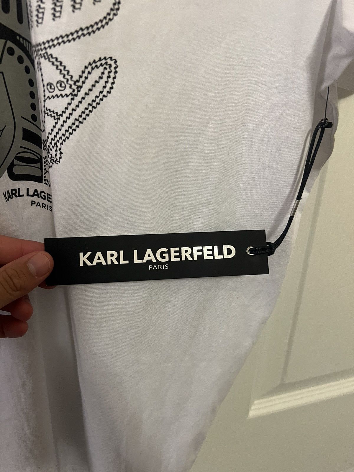Karl Lagerfeld Karl Lagerfeld Paris White T-Shirt Size US M / EU 48-50 / 2 - 5 Thumbnail
