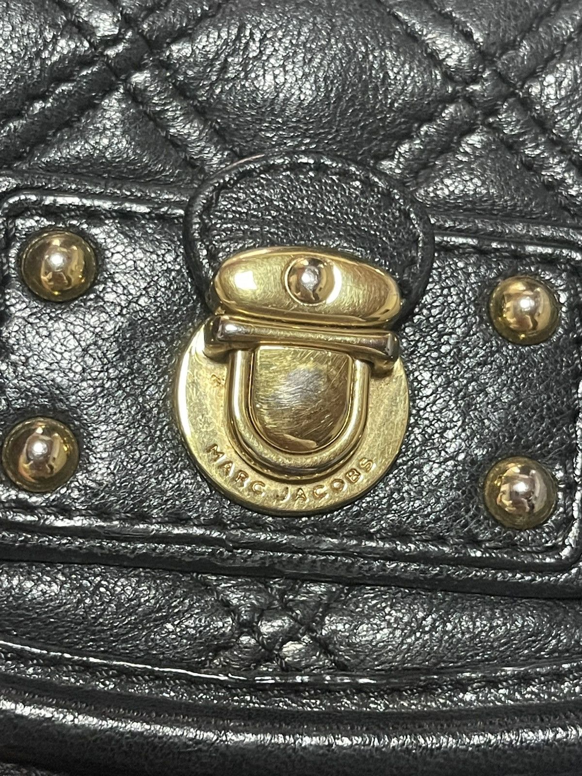 Marc Jacobs Marc Jacobs vintage black leather quitled gold small bag Size ONE SIZE - 9 Thumbnail