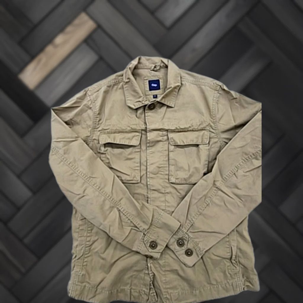 Gap Gap Khaki Canvas Utility Cargo Jacket S Men Size US S / EU 44-46 / 1 - 1 Thumbnail