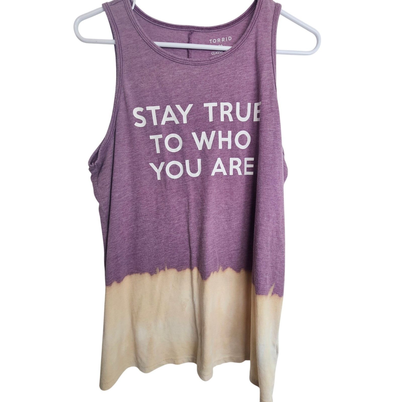 Torrid Torrid Womens Graphic Tee Stay True To Who You Are Tank 00X Size XXS / US 00 / IT 34 - 1 Thumbnail