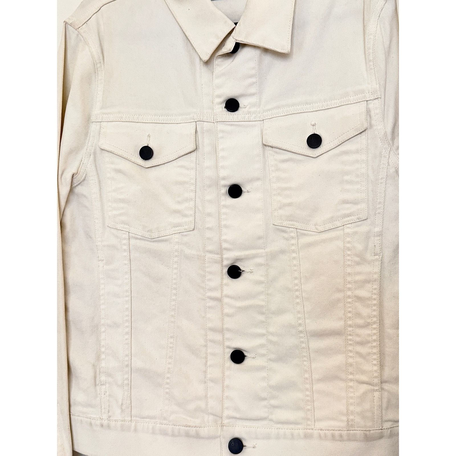 J Brand J Brand Men's White Noah Distressed Denim Jacket Size US M / EU 48-50 / 2 - 5 Thumbnail