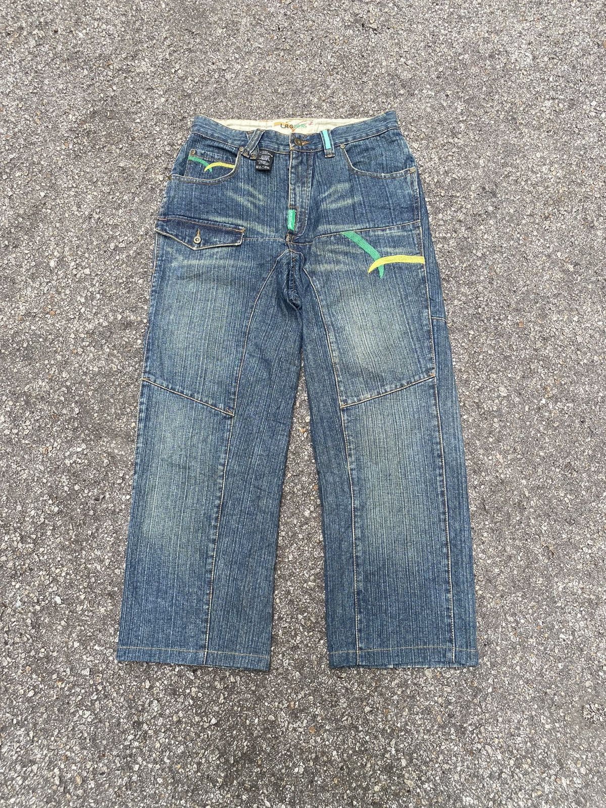 LRG Baggy Jeans LRG Wide Leg Embroidered Skater Jnco Size US 32 / EU 48 - 1 Thumbnail