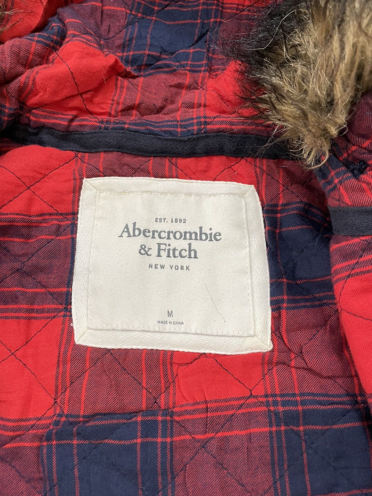 Japanese Brand 00s Abercrombie Fur Hooded Sherpa Plaid Y2K LGB goa Hysteric Size US M / EU 48-50 / 2 - 5 Thumbnail