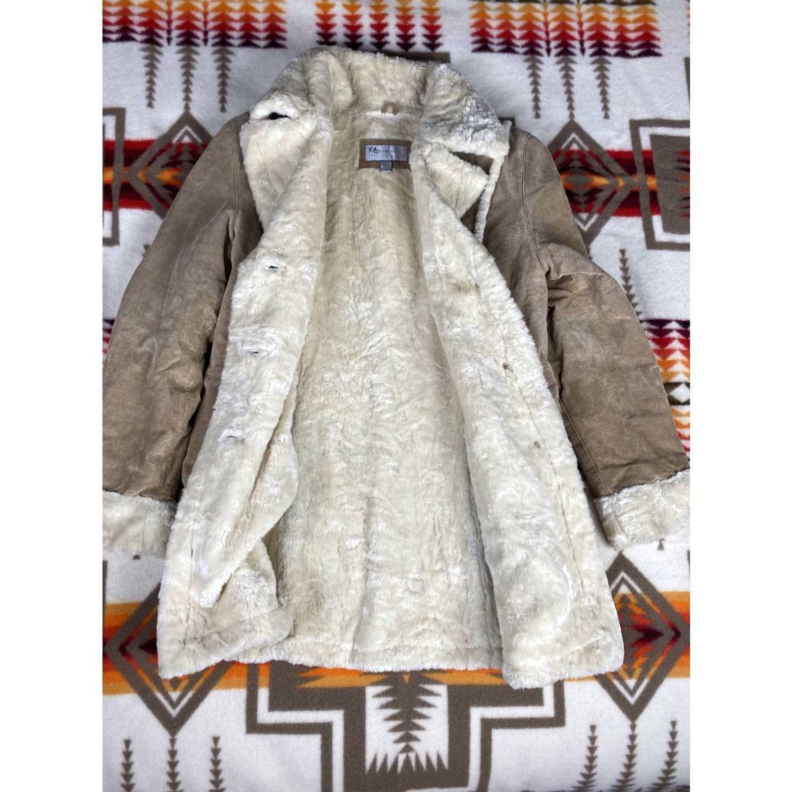 Vintage VINTAGE Colebrook Leather Jacket Woman M Tan Brown Suede Lined Coat Size M Women Leather Jacket Coat Size M / US 6-8 / IT 42-44 - 5 Thumbnail