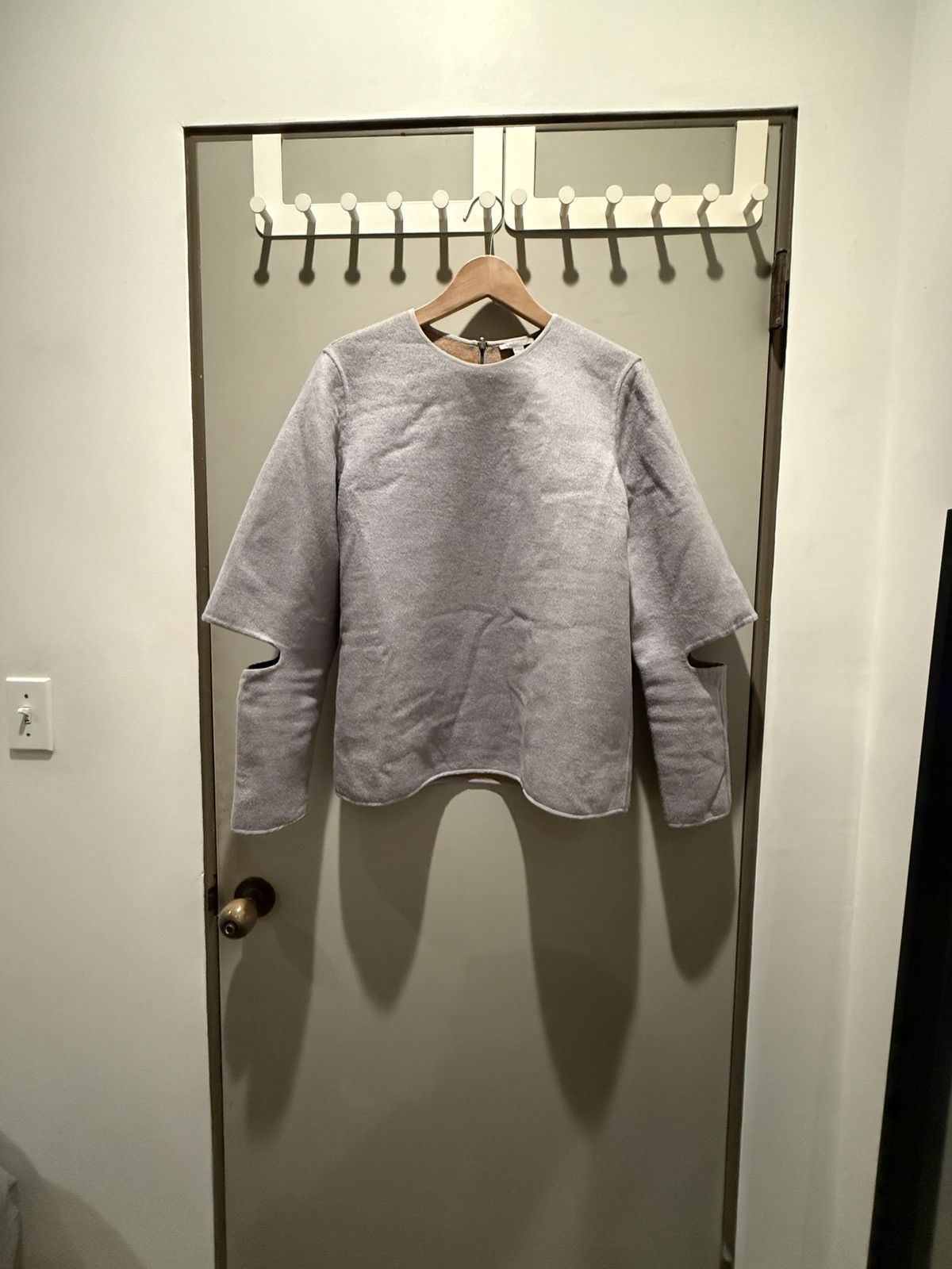 Cos COS Grey Reversible Zipper Wool Jumper Sweater Size M / US 6-8 / IT 42-44 - 1 Thumbnail