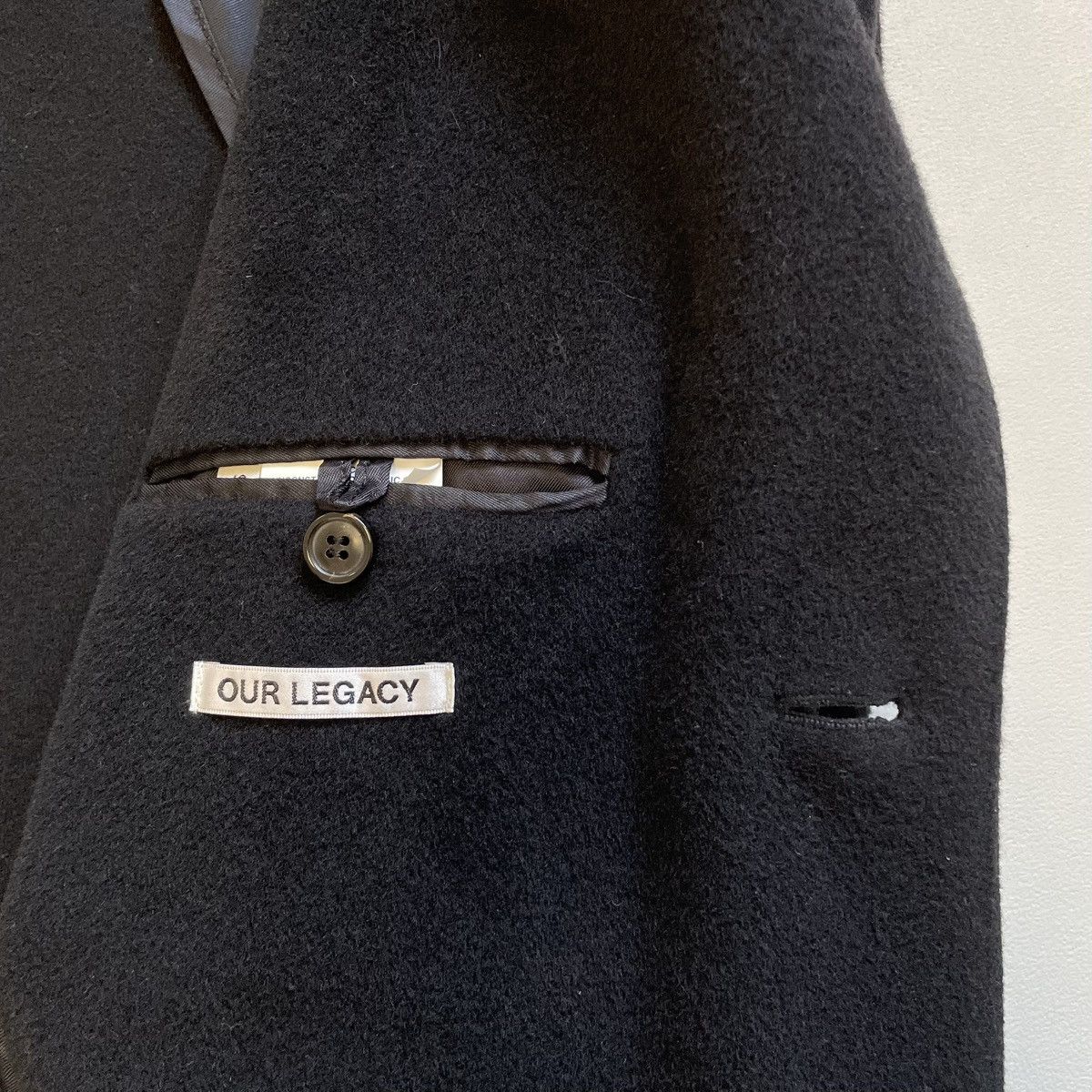 Our Legacy Brushed Black Wool Over Coat Size US M / EU 48-50 / 2 - 11 Thumbnail