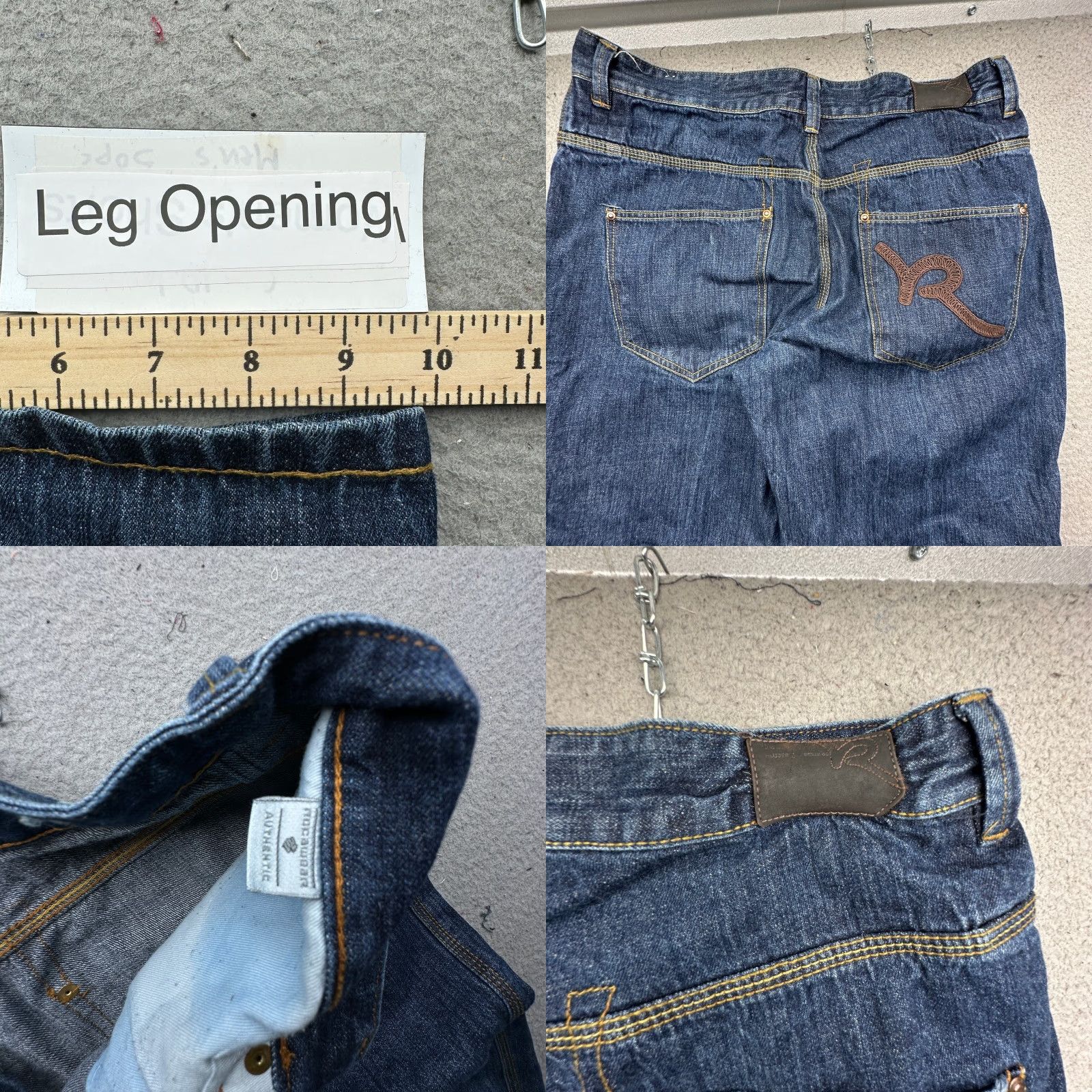 Rocawear VINTAGE Rocawear Jeans Dark Blue Logo Embroidered Mens 40x32 Hip Hop Loose Jeans Men Regular 40 Blue Hip Hop Vintage 90s 00s Size US 38 / EU 54 - 8 Thumbnail