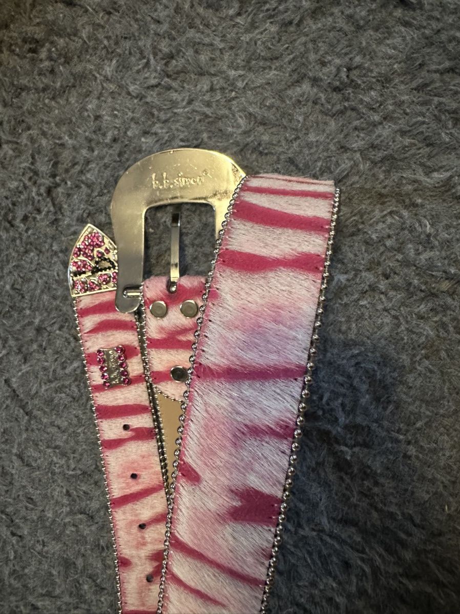 B.B. Simon Triple ‘b’ Zebra Classic - Pink Size ONE SIZE - 3 Thumbnail