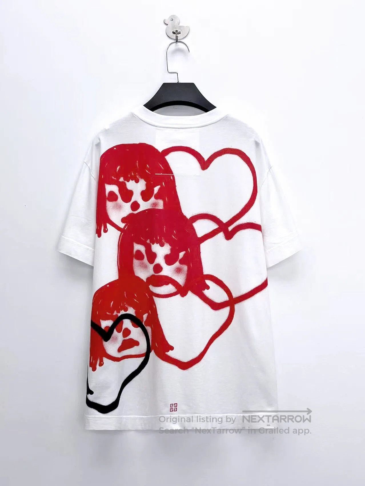 Givenchy Givenchy x Chito Collaboration White Heart Graffiti Print