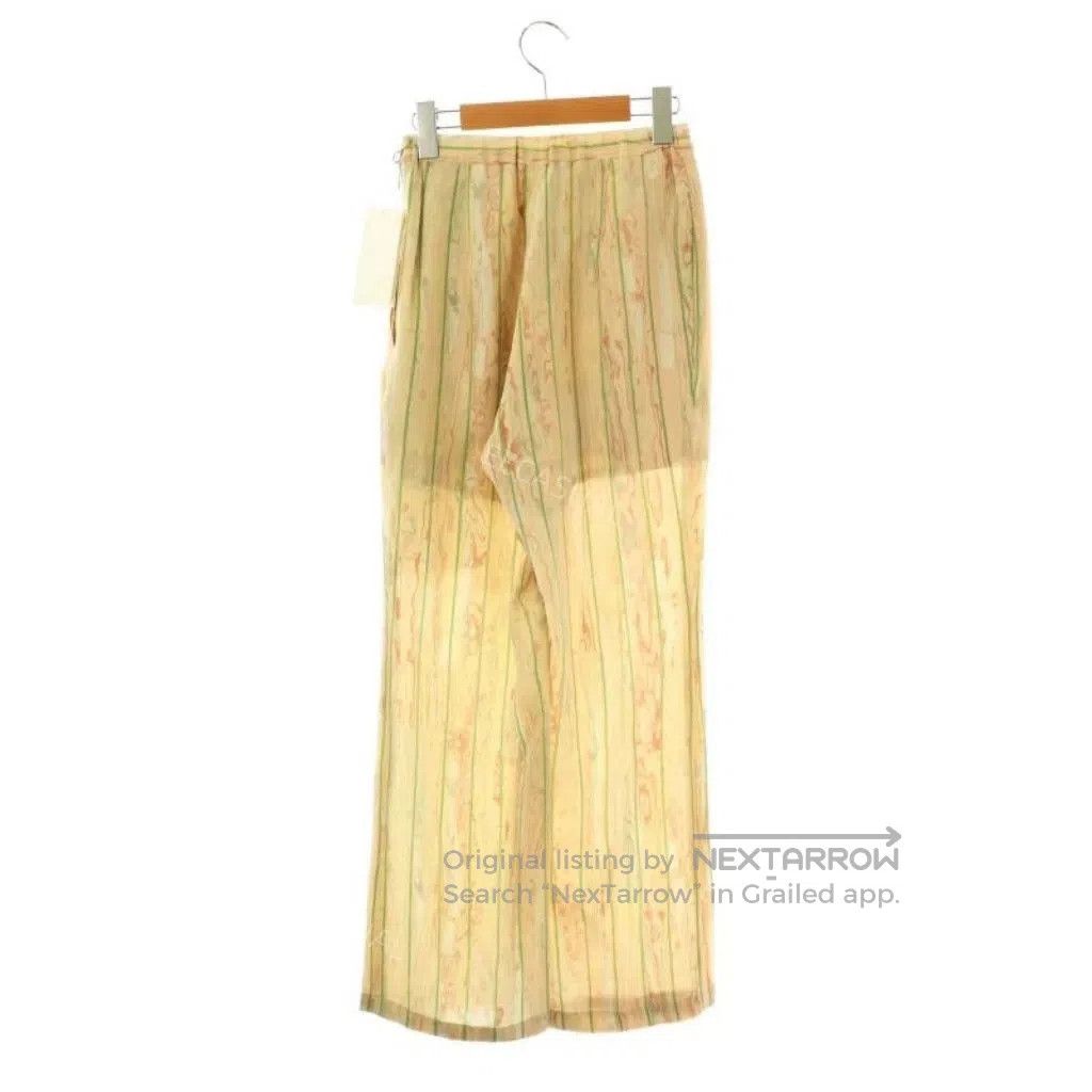 Other Beige Marble Pattern Silk Trousers. Size 24" / US 00 / IT 34 - 2 Thumbnail