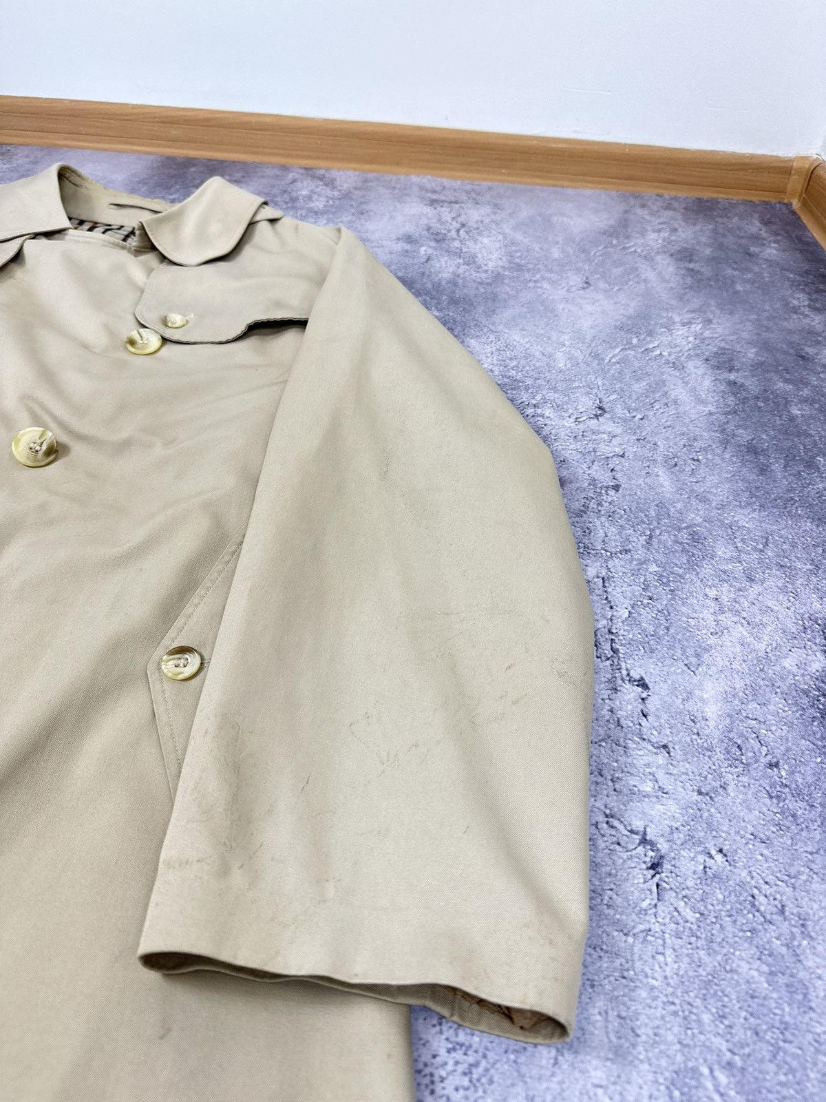 DAKS Vintage Daks London Luxury Nova Check Designer Trench Coat Size US XL / EU 56 / 4 - 7 Thumbnail