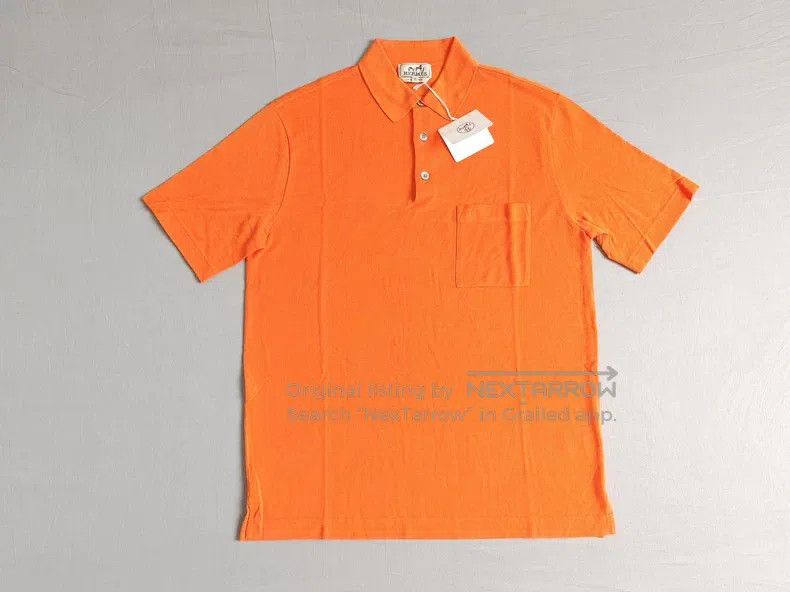 Hermes Hermes Short-sleeve polo shirt, orange, H letter embroider Size US M / EU 48-50 / 2 - 1 Thumbnail