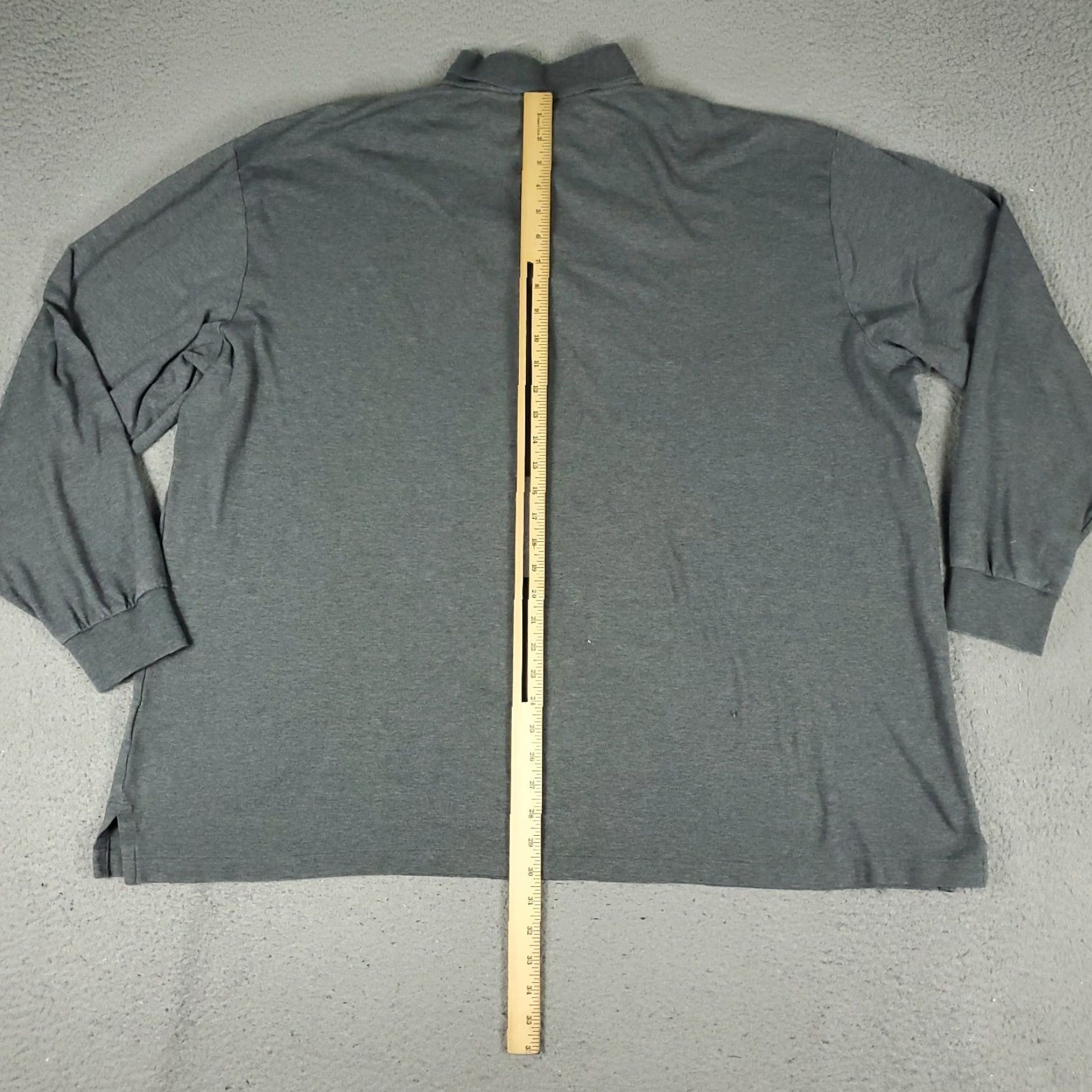 Ralph Lauren Polo Shirt Mens 3XLT Gray Long Sleeve Casual Activewear