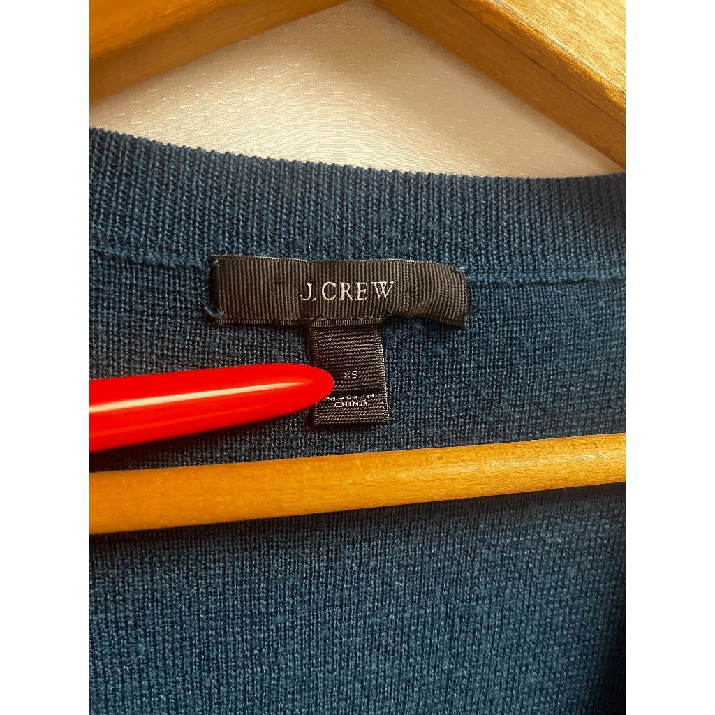 J.Crew J.Crew Womens Tunic Deep v-neck Knitted Sweater Navy Blue Si Size XS / US 0-2 / IT 36-38 - 5 Thumbnail