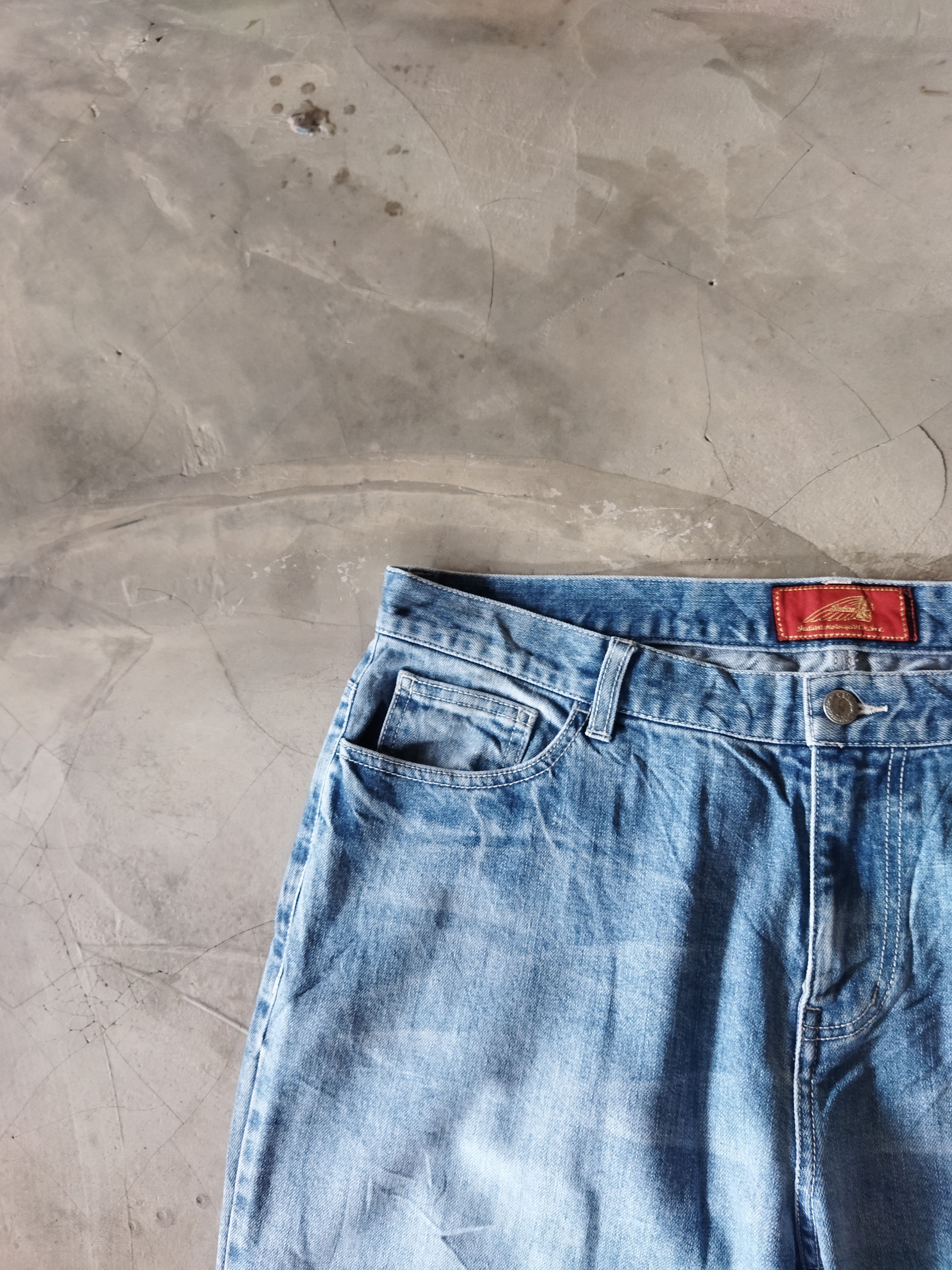 Vintage VINTAGE INDIAN LIGHT BLUE JEANS PANTS Size US 35 - 4 Thumbnail