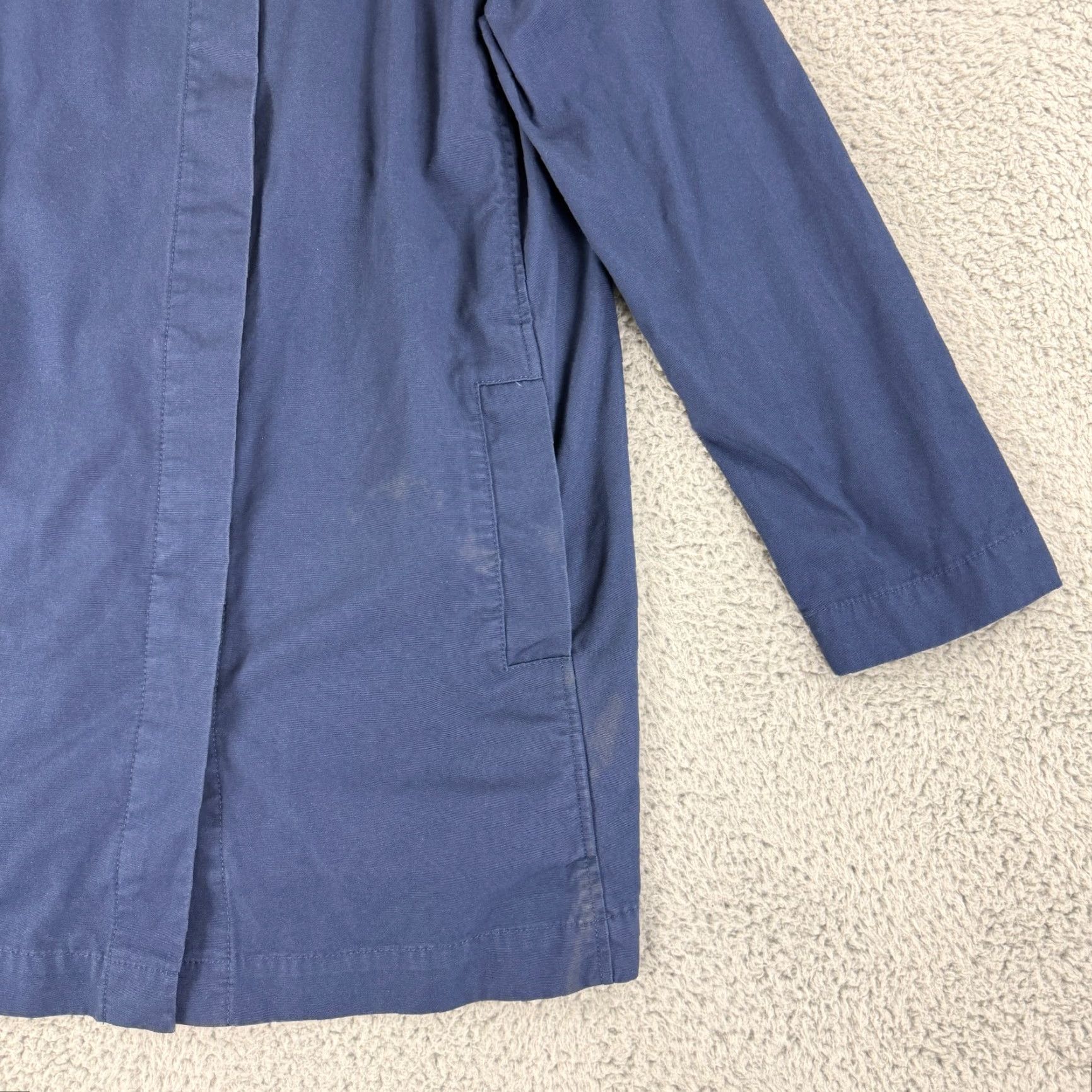 Eileen Fisher Eileen Fisher Coat Womens Medium Blue Long Sleeve 100% Organic Cotton Casual Size M / US 6-8 / IT 42-44 - 3 Thumbnail