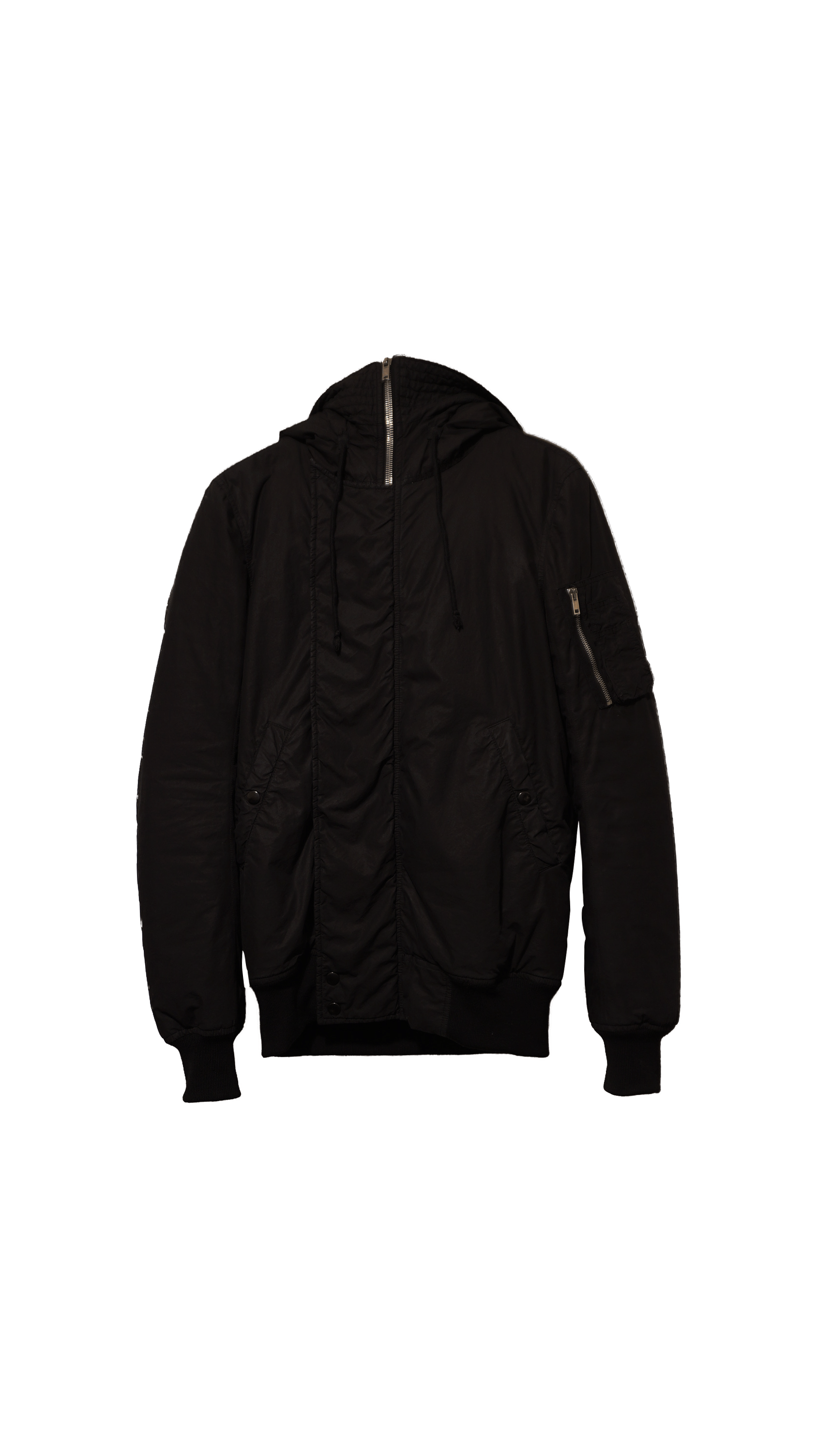 Image of Rick Owens Gleam Exploder Down Bomber in Black, Men's (Size Small)