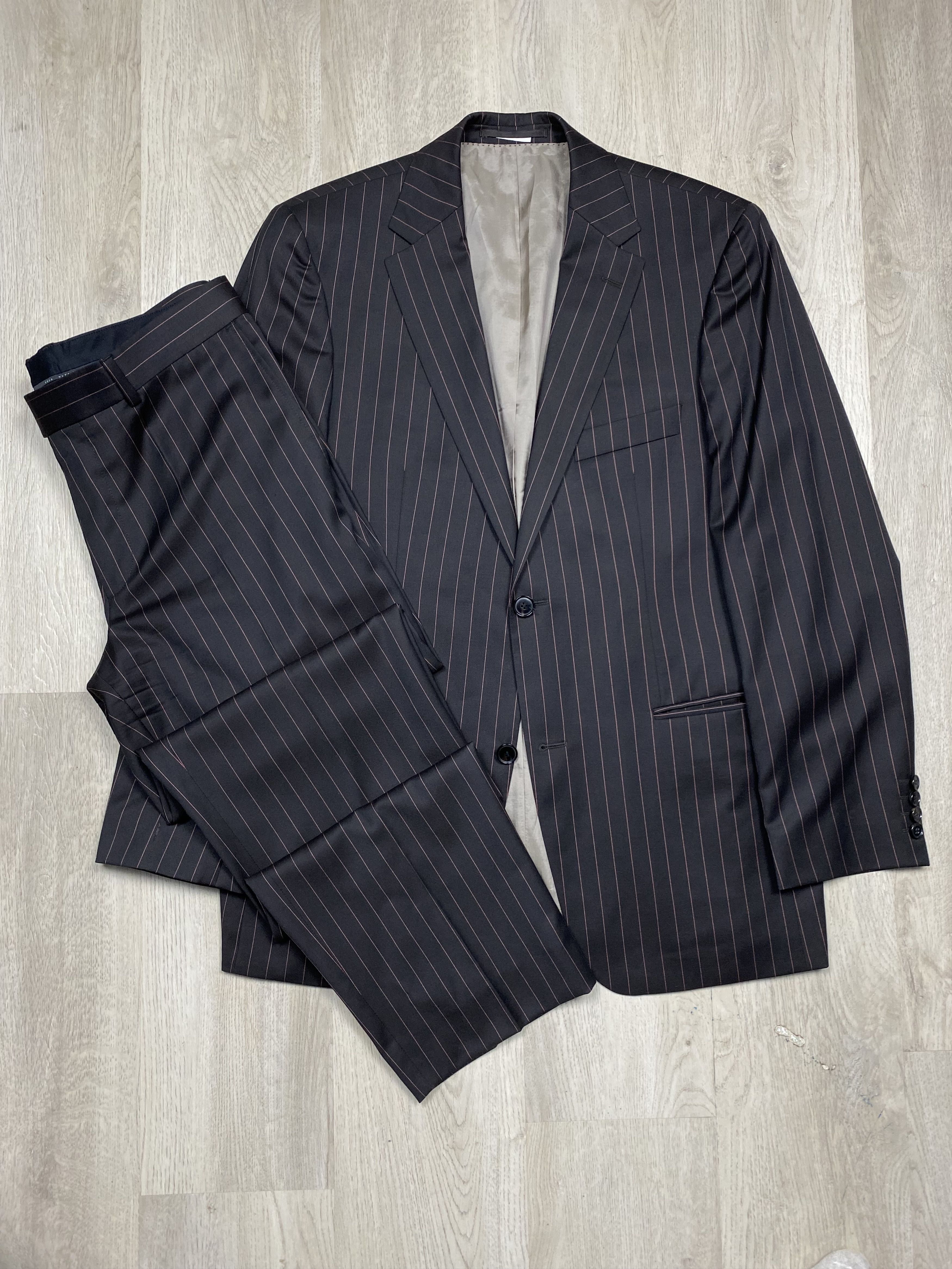 Pre-owned Hugo Boss Vintage Mens Wool Suit 2 Buttons Blazer + Pants (size 40r) In Multi