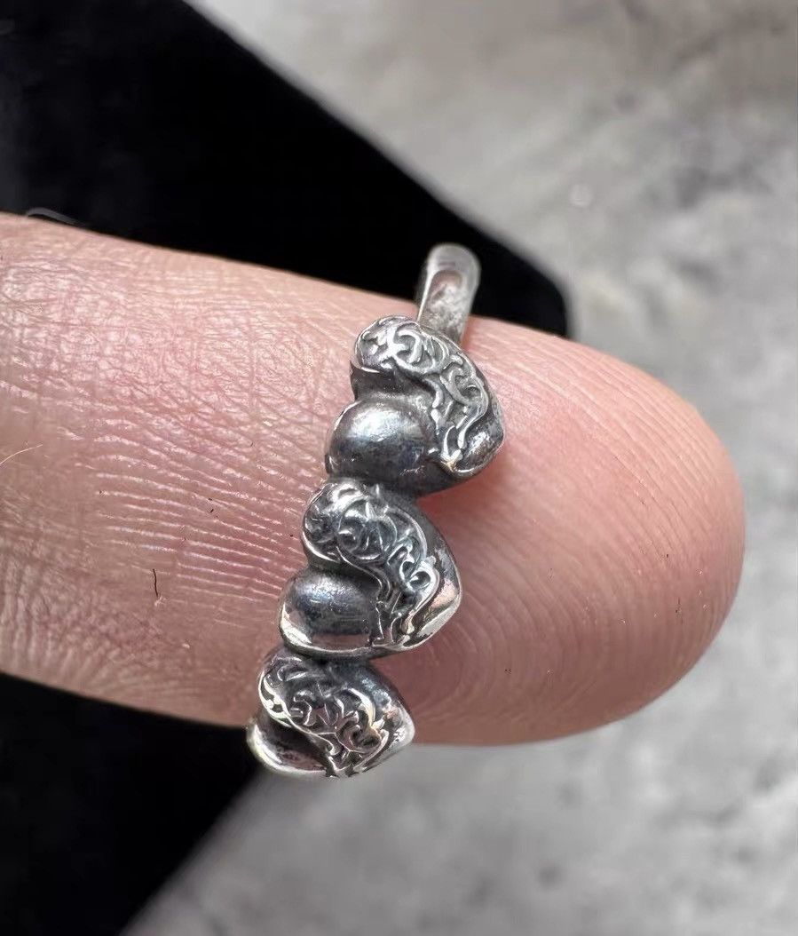 Chrome Hearts Chrome Hearts Triple Heart Vine Heart Bubblegum Ring Size ONE SIZE - 5 Thumbnail