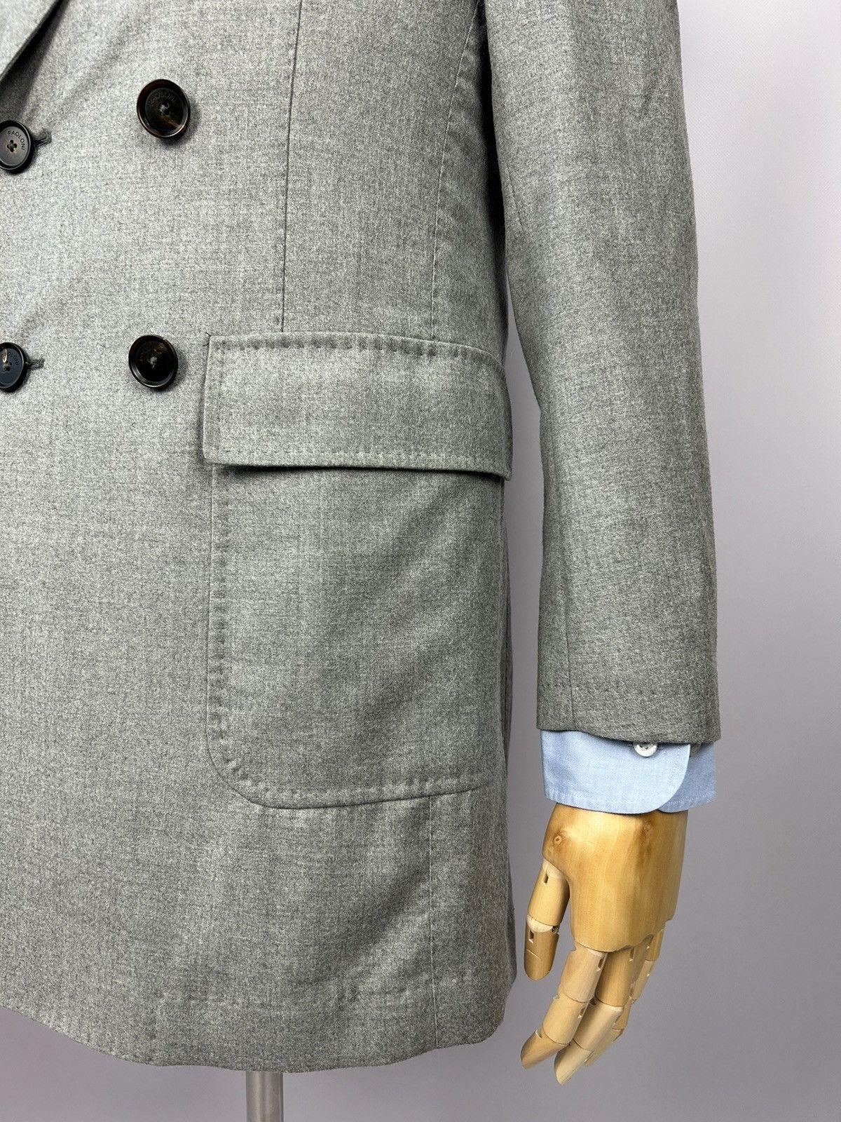 Designer × Paoloni Paoloni Quarantotto Double Breasted Wool Unlined Blazer EU46 Size 36R - 6 Thumbnail