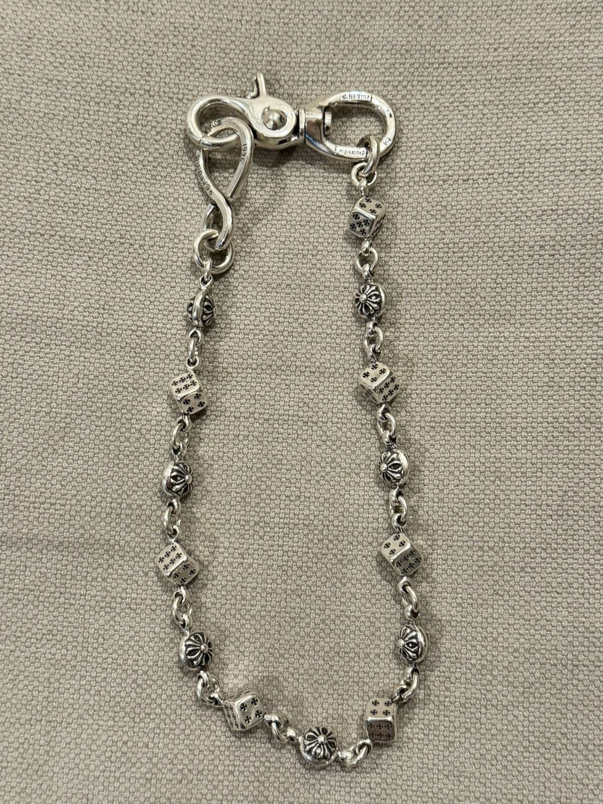 Chrome Hearts Chrome Hearts Dice and Cross Ball Wallet Chain | Grailed