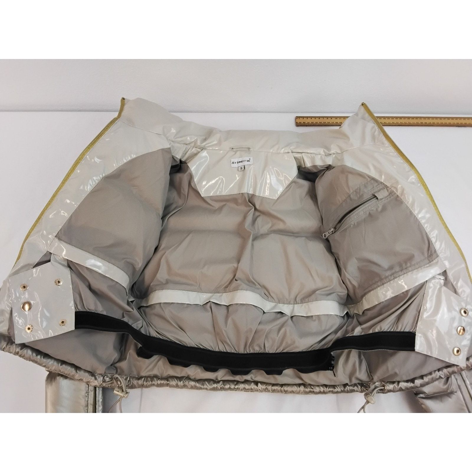 Other My Sunday Ski Down Jacket Women's Small Gray Shimmer #W4652 Size S / US 4 / IT 40 - 10 Thumbnail
