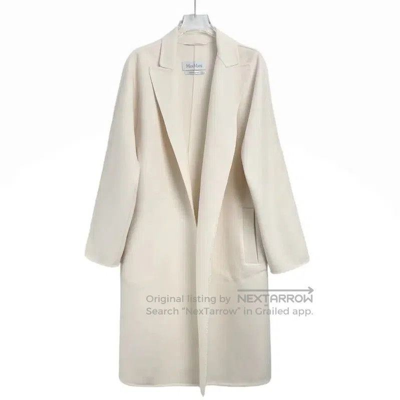 Max Mara MaxMara White Wool Women's Coat . Size M / US 6-8 / IT 42-44 - 1 Thumbnail