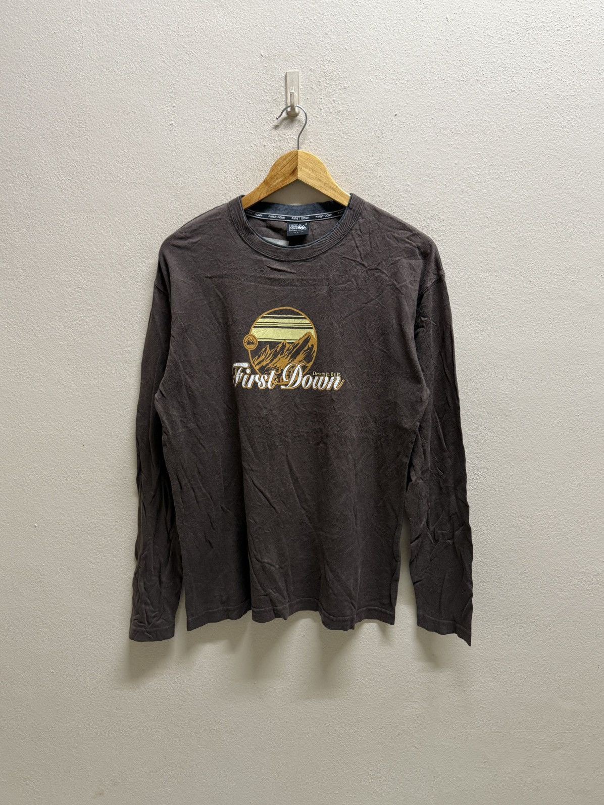 The Mountain Vintage First Down Mountain Double Colar Longsleeve Tshirt Size US M / EU 48-50 / 2 - 3 Thumbnail