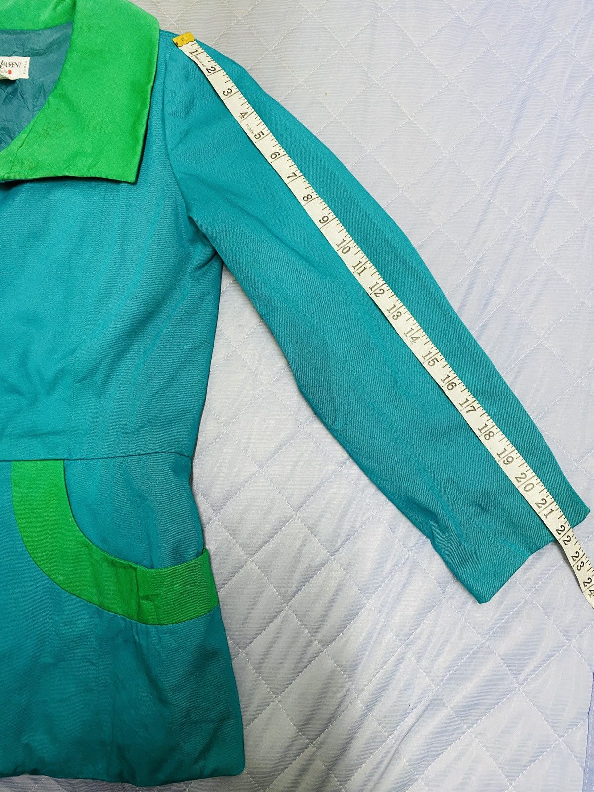 Vintage × Yves Saint Laurent (L) VINTAGE RIVE GAUCHE YVES SAINT LAURENT JACKET Size XS / US 0-2 / IT 36-38 - 15 Thumbnail
