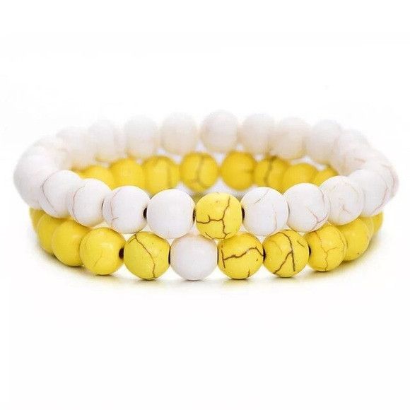 Other 2 Pcs Bohemia Natural Stone Beads Bracelet Set Size ONE SIZE - 1 Preview