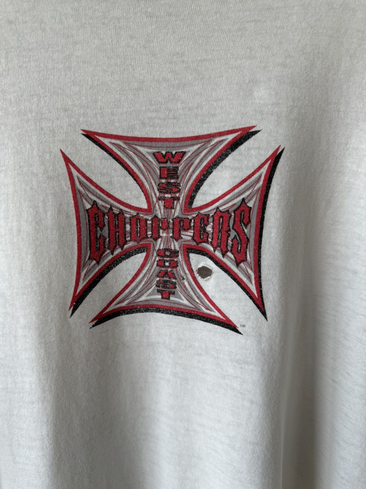 Vintage VINTAGE 90s THRASHED WEST COAST CHOPPERS WCC FADED OVERSIZED Size US XL / EU 56 / 4 - 3 Thumbnail