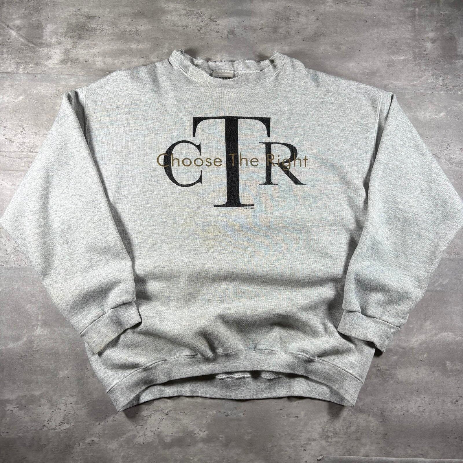 Tultex Vintage 90s Jesus Christian sweatshirt Size US L / EU 52-54 / 3 - 7 Thumbnail