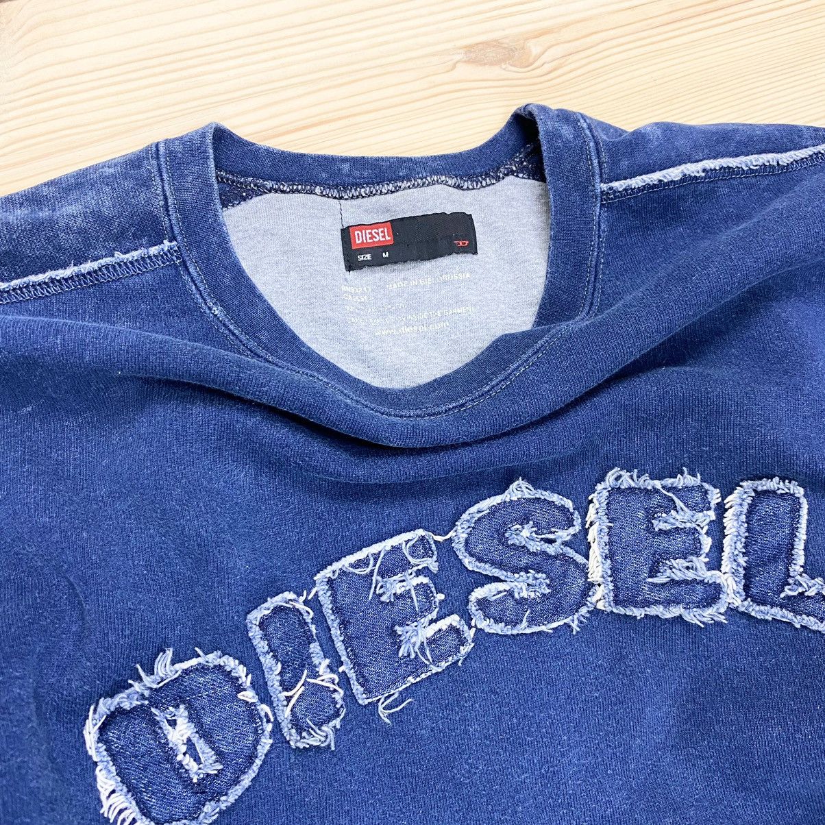 Diesel Blue Denim Sweatshirt Diesel With Stonewashed Design Size US M / EU 48-50 / 2 - 6 Thumbnail