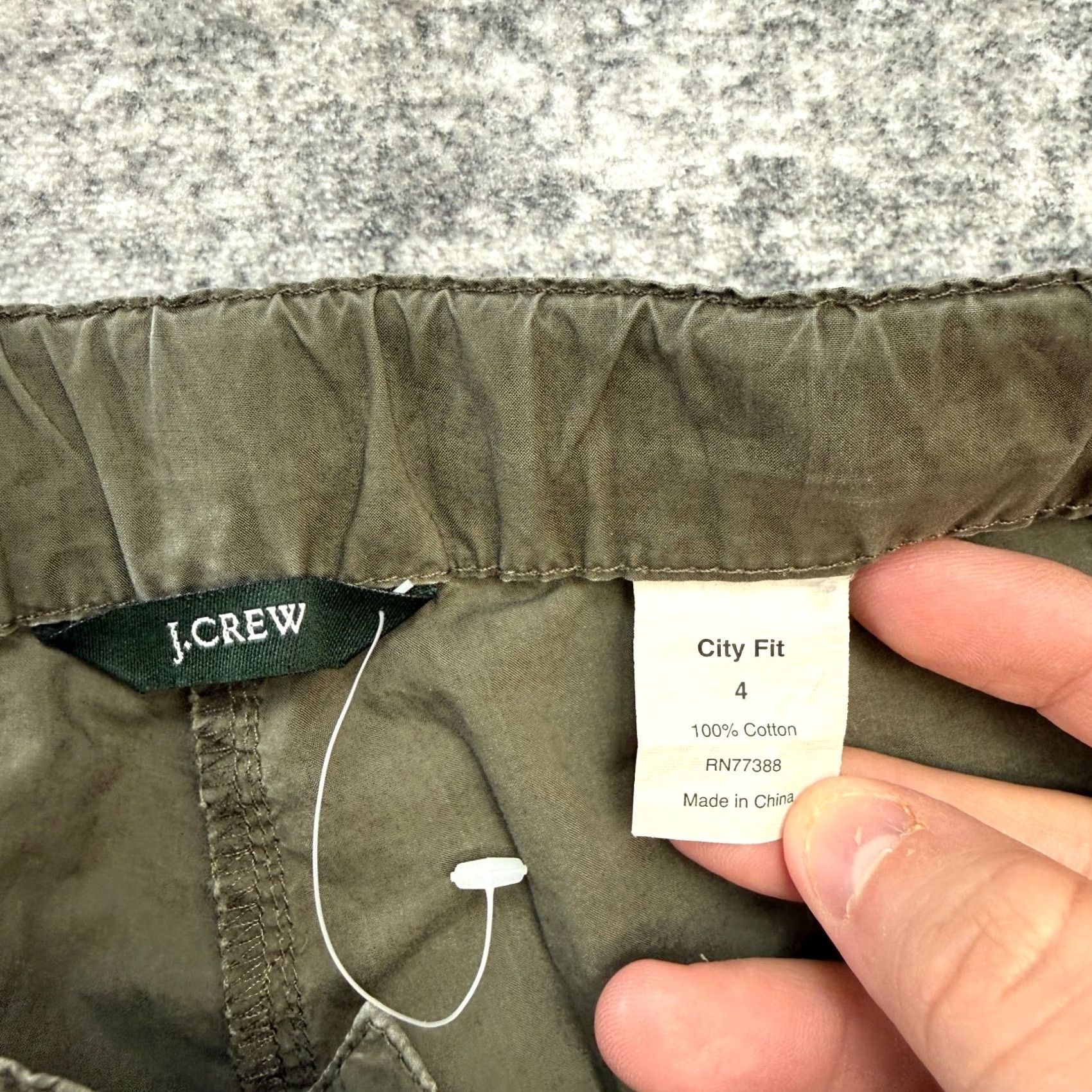 J.Crew J.CREW Pants Womens 4 Dark Olive City Drawstring Lightweight Fatigue Utility Y2K Chino Straight Pockets Flexible Regular Fall Spring Summer Womens Size 27" / US 4 / IT 40 - 3 Thumbnail