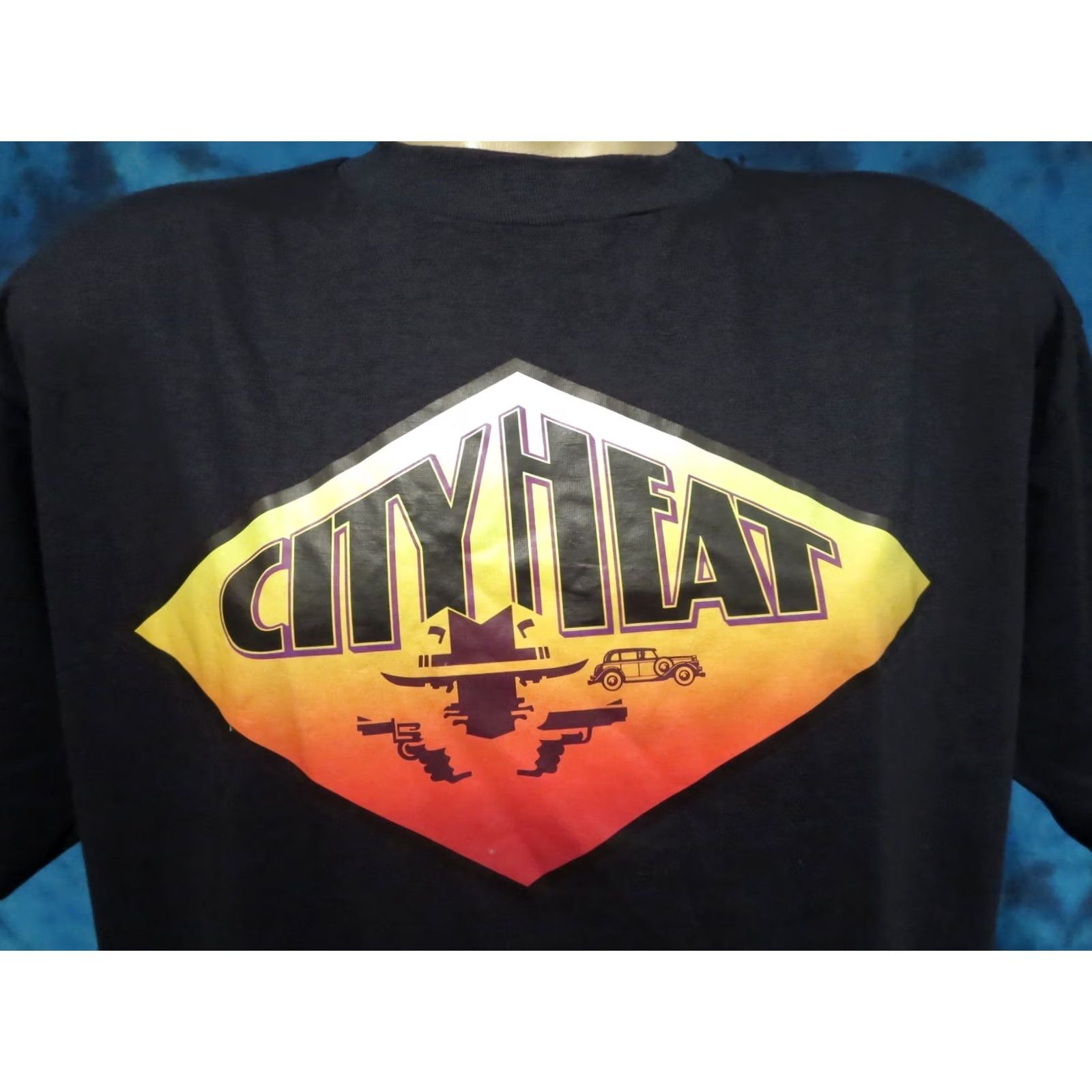 Hanes vintage CITY HEAT T-Shirt Hanes Large XL black 80s 90s - Mens - Thin - Cotton/Polyester Size US L / EU 52-54 / 3 - 2 Thumbnail