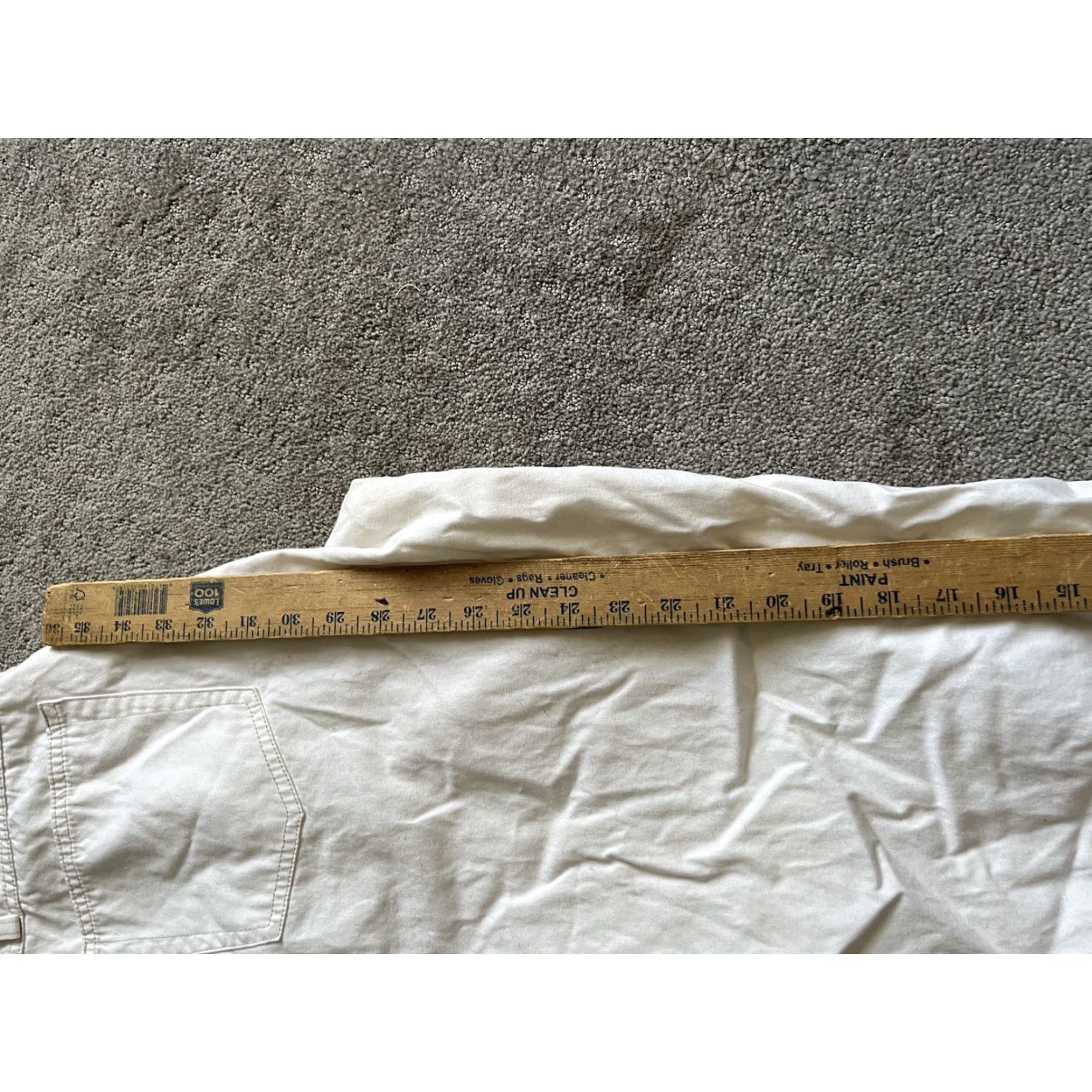 Vintage LL Bean Jeans White Denim Stretch Classic Straight 12 Regular Women Pants Cotton Blend Spandex Pocket 33 in Waist Vintage? (No) Size 33" - 6 Thumbnail