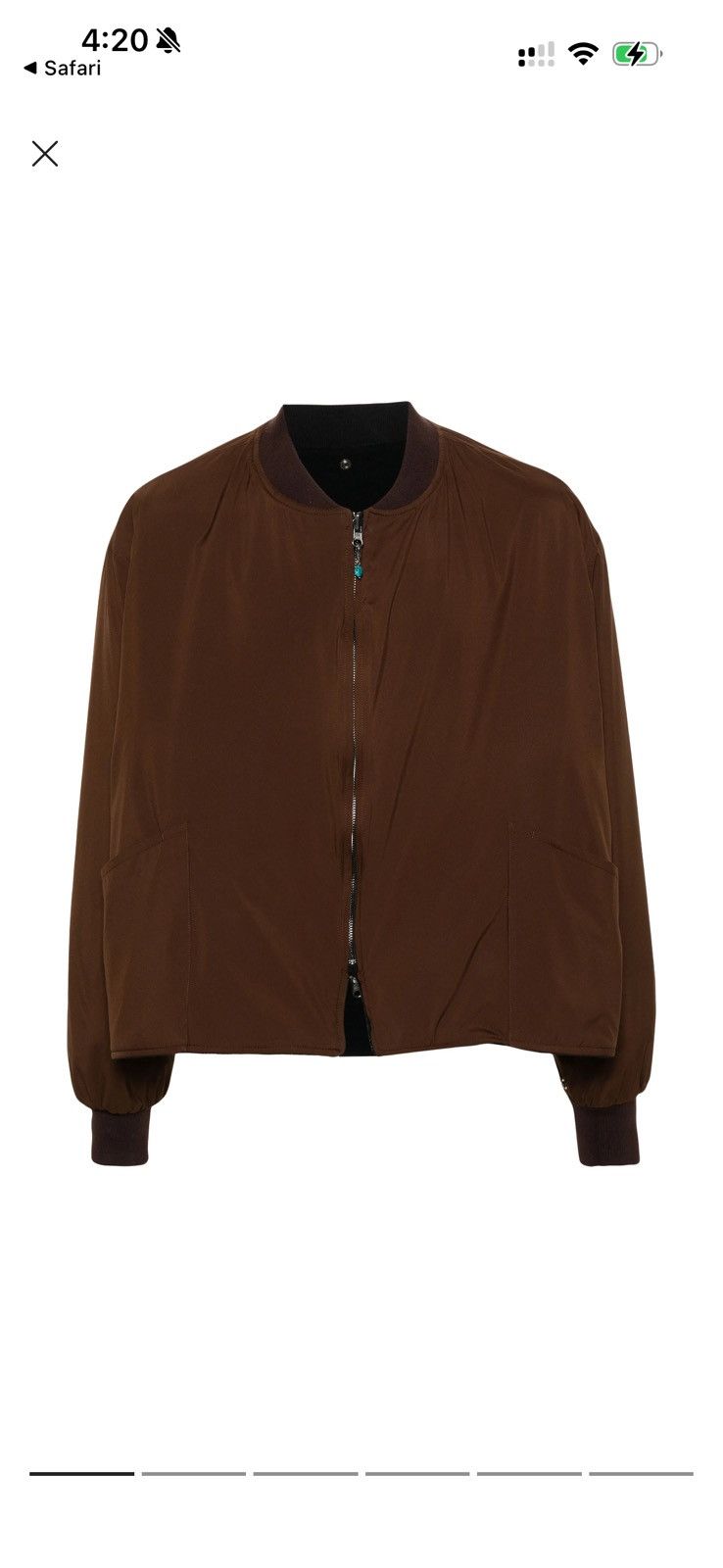 4SDESIGNS 4SDESIGN Reversible Cropper Bomber Jacket Size US L / EU 52-54 / 3 - 2 Thumbnail