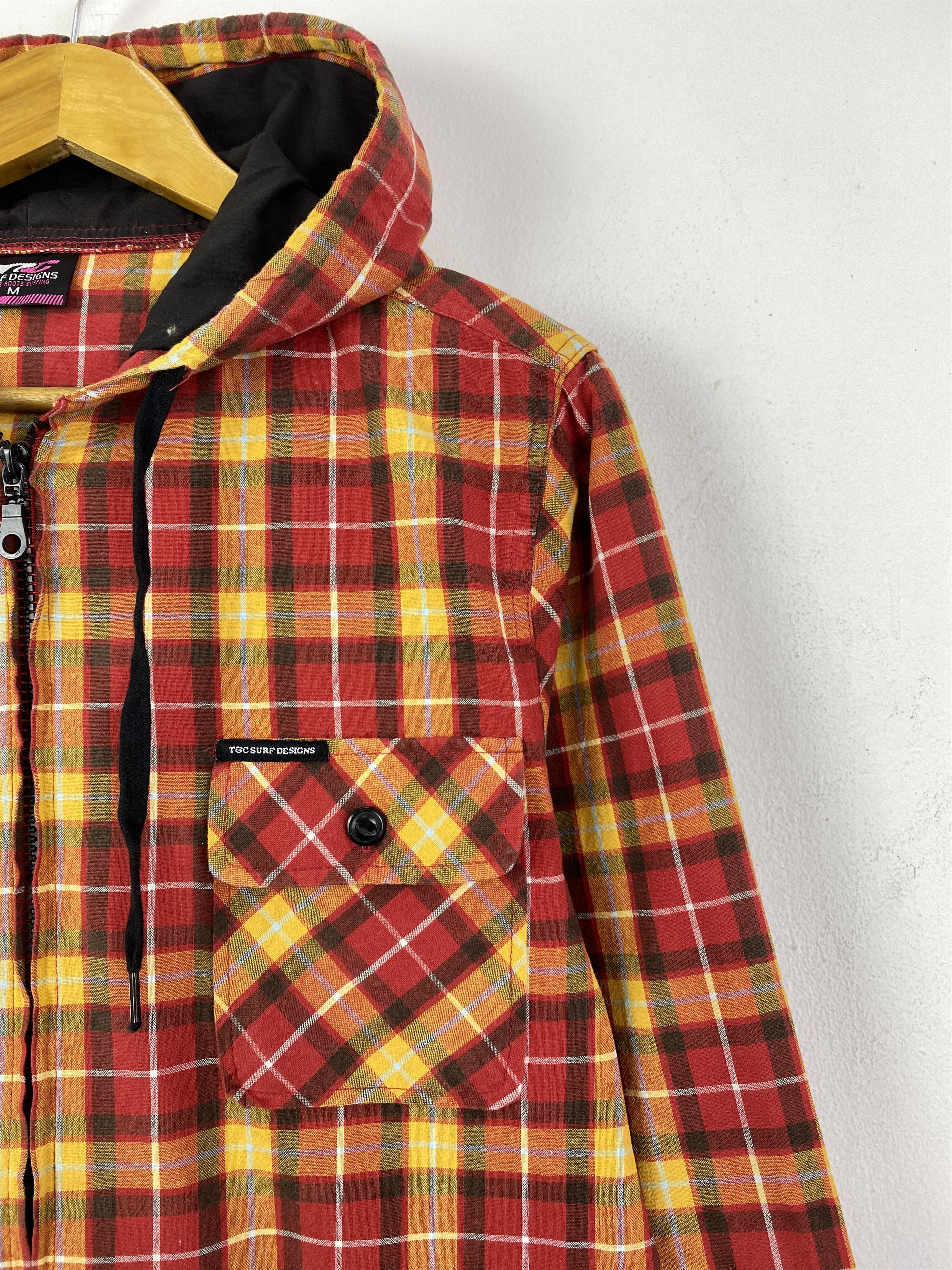 Japanese Brand Surf Grass Roots Surfing Hooded Flannel Jacket JA0228 Size US M / EU 48-50 / 2 - 8 Thumbnail