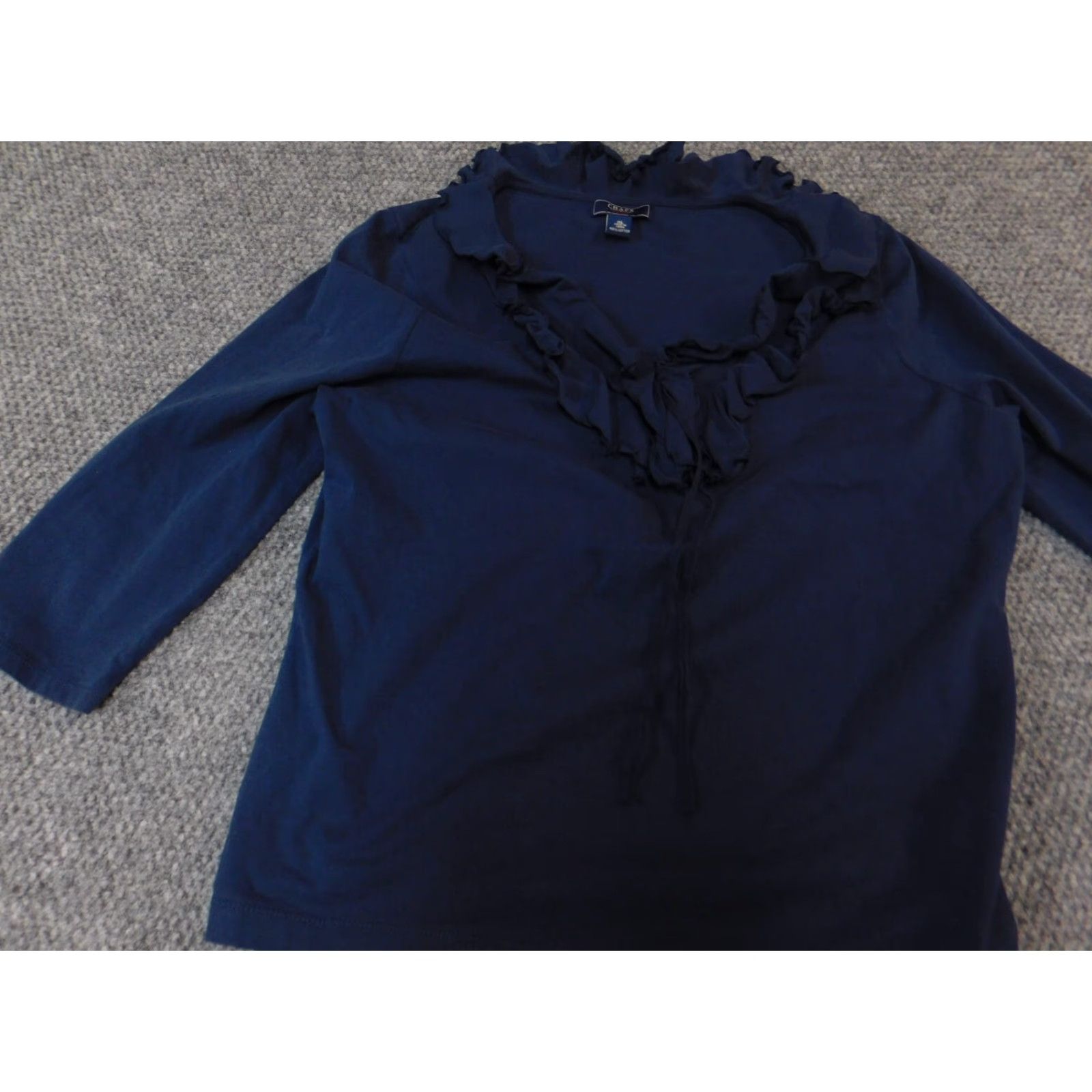 Chaps Chaps Blouse Shirt Women XL Blue Crew Neck Pullover Classic Casual Stretch Breathable Size XL / US 12-14 / IT 48-50 - 2 Thumbnail