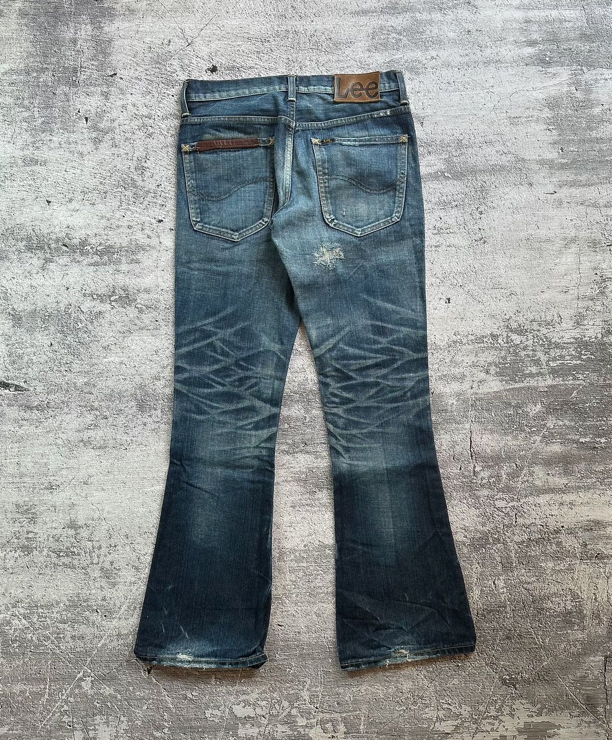 Lee Vintage Lee Distressed Repair Flared Denim Size US 30 / EU 46 - 2 Thumbnail