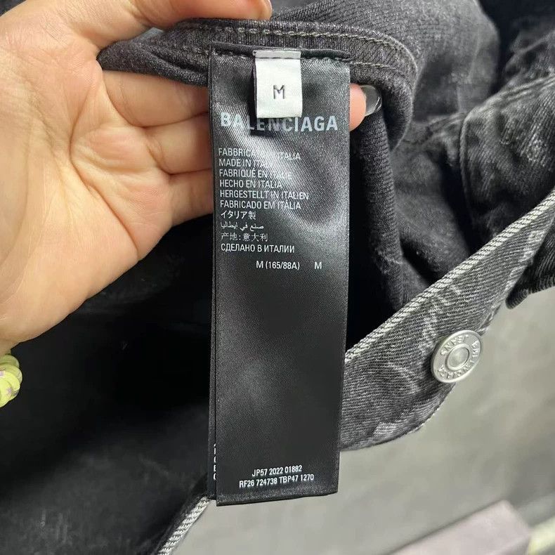 Balenciaga Balenciaga Black Logo Denim Jacket-2505 Size US M / EU 48-50 / 2 - 3 Thumbnail