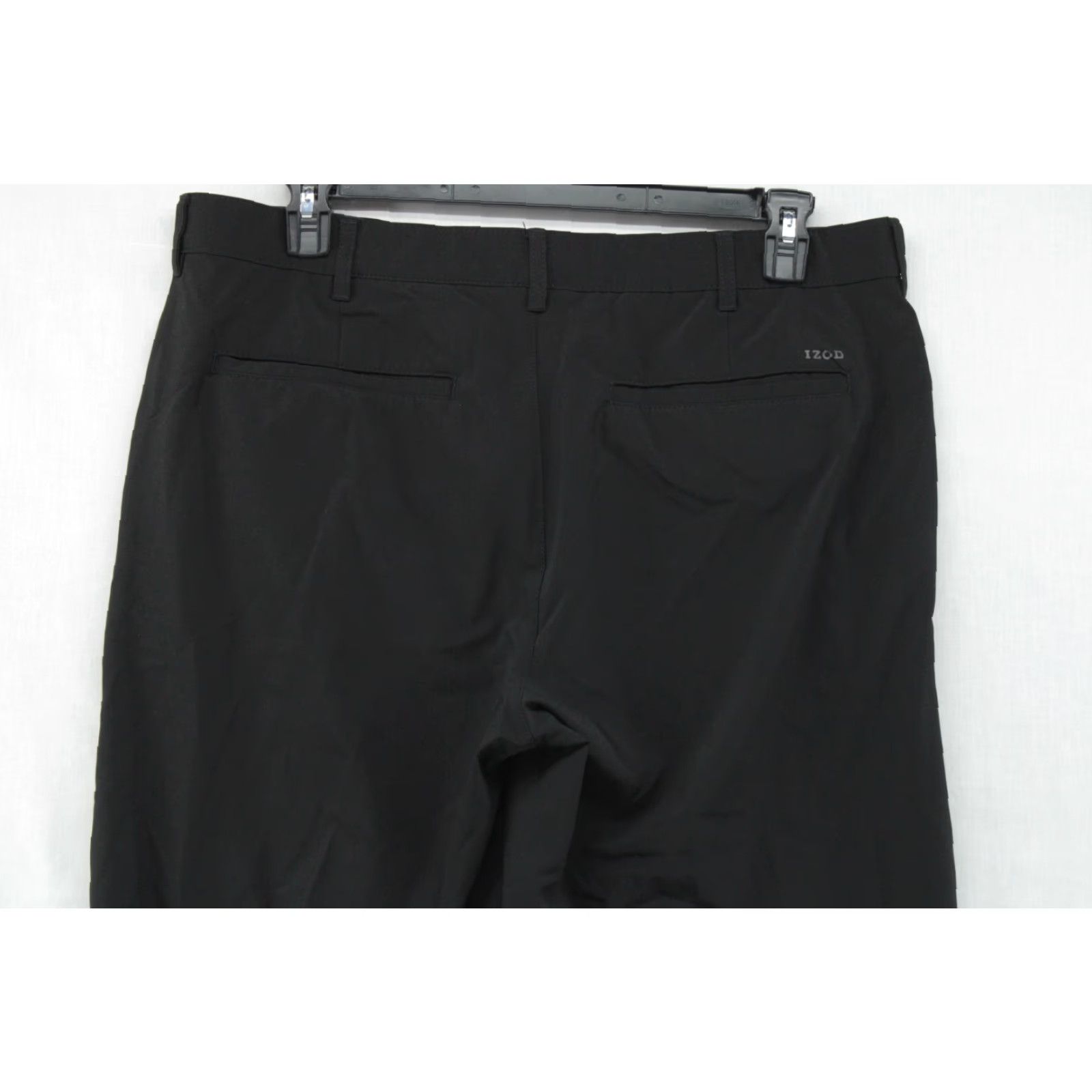 Izod VINTAGE IZOD Swing Flex Golf Pant Mens 38X32 Black Performance Straight Leg Flat Front Size US 38 / EU 54 - 5 Thumbnail