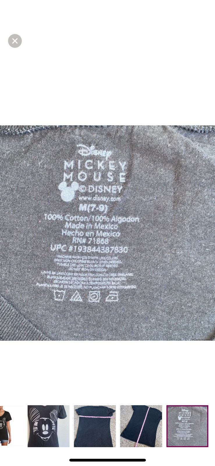 Disney Disney Mickey Mouse medium black t shirt‎ Size M / US 6-8 / IT 42-44 - 4 Thumbnail