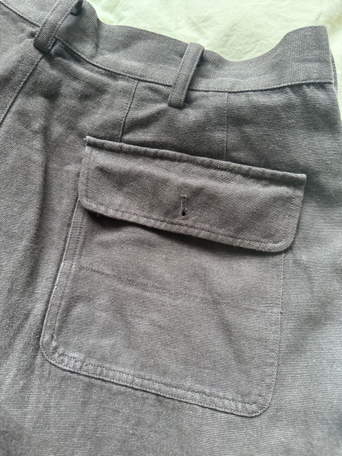 Y's for Men 25SS Cotton flax wool oxford side action pleats pants Size US 32 / EU 48 - 6 Thumbnail