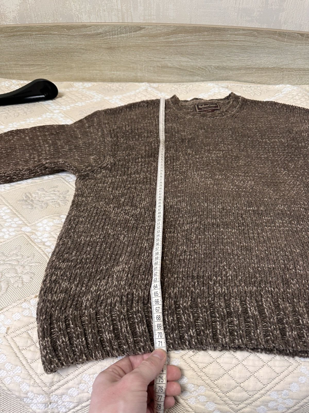 Marlboro Classics 🔥 Marlboro Classics Knit Sweater Pullover Wool Cotton Brown Size US L / EU 52-54 / 3 - 12 Thumbnail