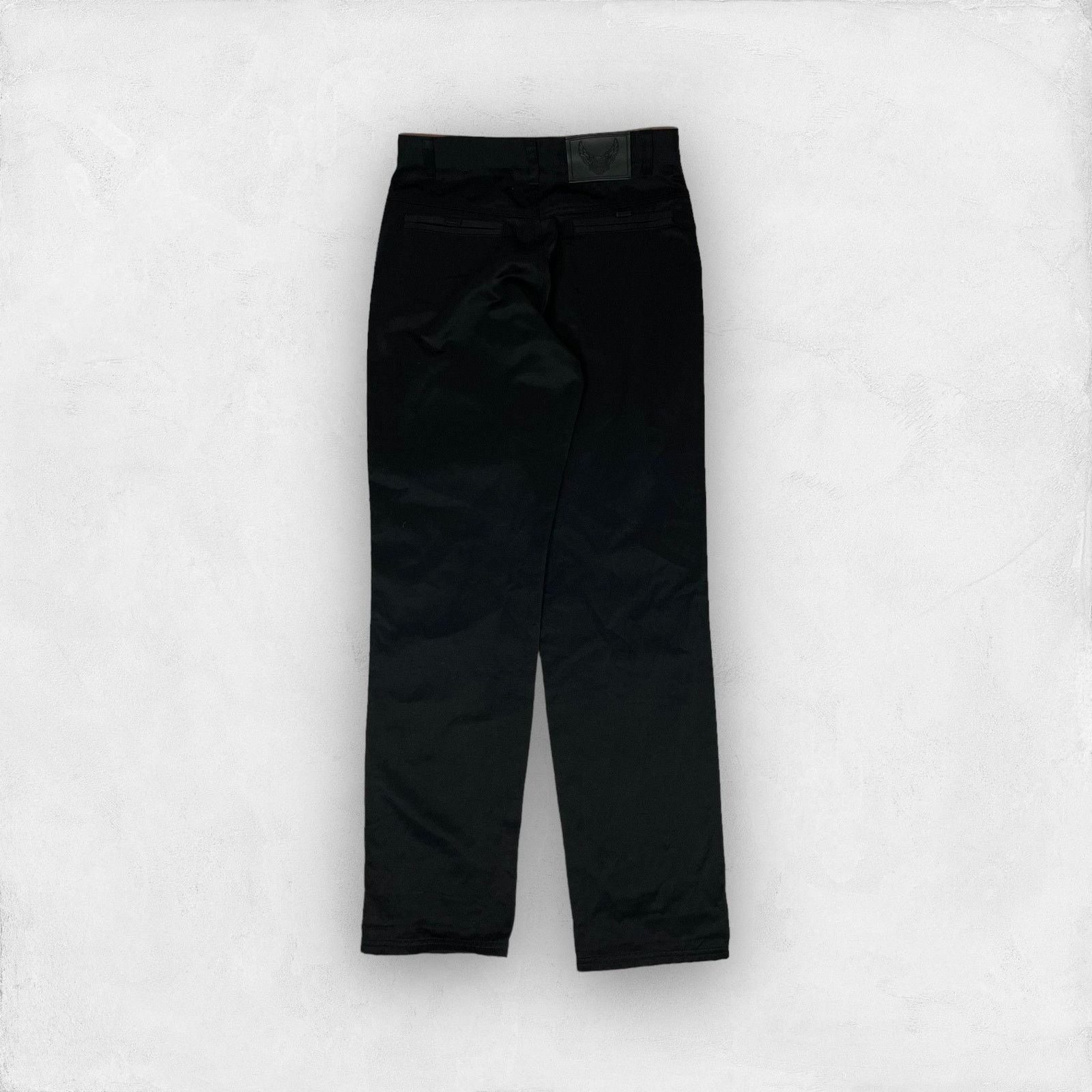 Harley Davidson × Vintage Harley-Davidson Womens Black Cotton Zip Fly Straight Pants 6 Size 28" / US 6 / IT 42 - 3 Thumbnail