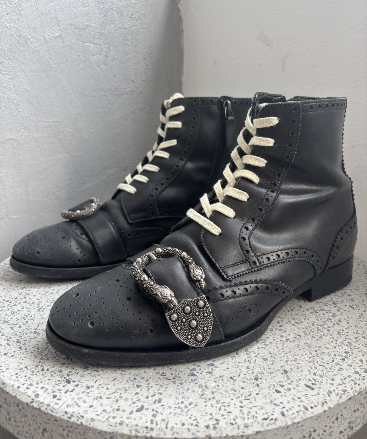 Gucci Queercore Shoes Gucci Iowa Queercore Block-heel Buckle
