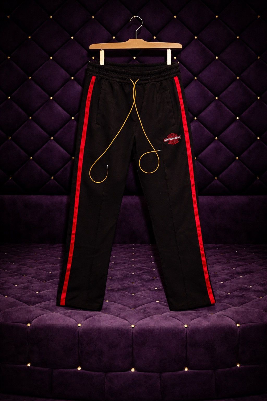 Other BLACK RED SIDE STRIPE CHAIN DETAIL TRACK PANTS Size US 32 / EU 48 - 1 Preview