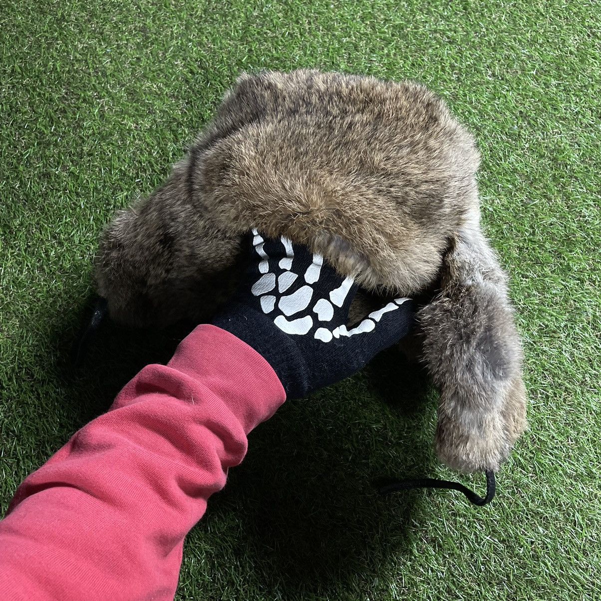 Vintage Vintage Y2K Fuzzy Mohair Beanie Alt Goth Ushanka Workwear OS Size ONE SIZE - 1 Thumbnail