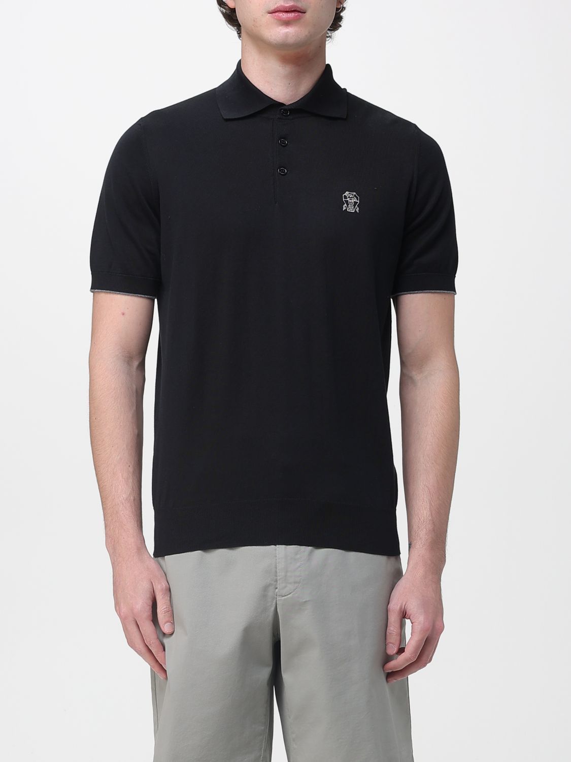 Brunello Cucinelli Brunello Cucinelli Polo Shirt Men Black Size US XL / EU 56 / 4 - 1 Thumbnail